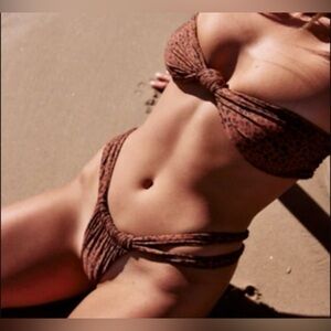 Stone Fox Swim Bijou Bikini Bottom \\ Size XL // Leopard/Cheetah Print